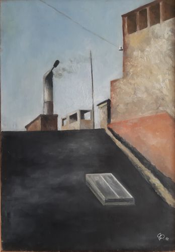 Maleri, Udsigt fra valkendorfsgade, 1938