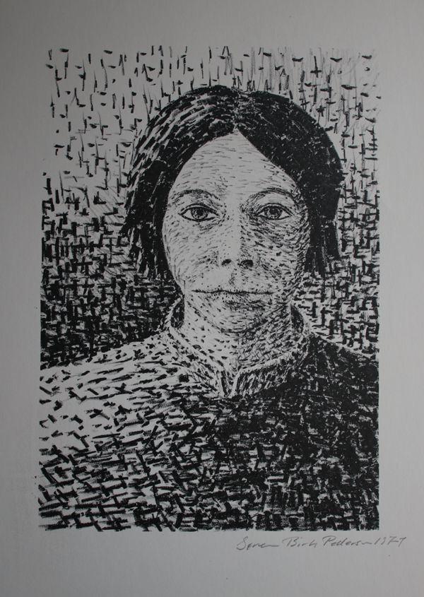 Ung kvinde, lithografi. 1971